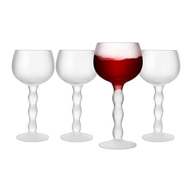 Imagem de Taças elegantes de vinho e água de cristal Aesthetic Cloud, sopradas à mão, taças de areia modernas premium – taças grandes de vinho tinto e branco com haste, 100% sem chumbo – Pinot Noir – aro de 200 ml, The Wine Savant