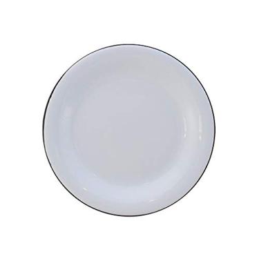 Imagem de Prato para Sobremesa 20 Esmaltado Branco - 250 ml - Ewel