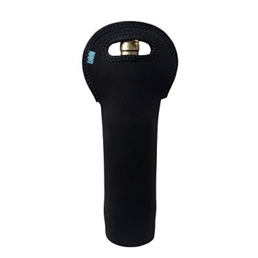 Imagem de Sacola de vinho, sacola de neoprene OFEILY para garrafas de vinho mais fria, sacola de garrafa/cerveja/champanhe/água ou garrafa de bebida, Preto, 1-Bottle, 1