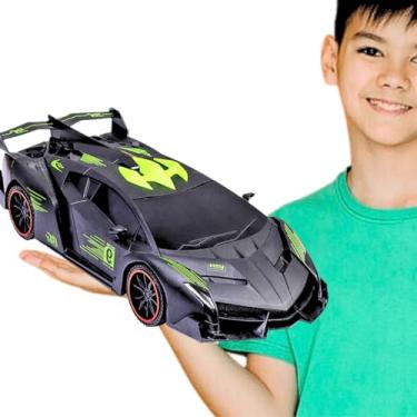 Imagem de Carrinho de controle remoto tamanho grande bateria recarregavel 7 Funções brinquedo menino 5 anos presente dia das crianças carro do Bat Cores Sortidas