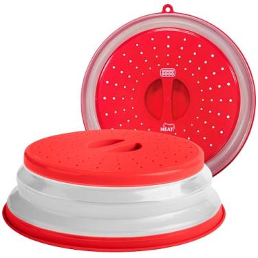 Imagem de Meat Red Microwave Plate Cover - Food Safe Topper Prevents Splatter and Mess to Keep Microwave Clean - Colour Coded Kitchen Tools by The Kosher Cook