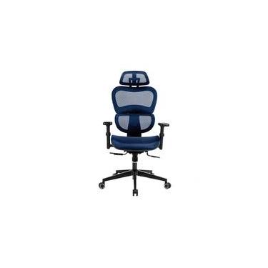 Imagem de Cadeira de Escritório Ergonômica DT3 Alera+, Até 120Kg, Apoio de Braço 3D, Azul - 13942-9
