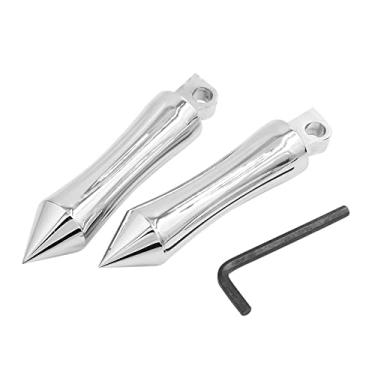 Imagem de F FIERCE CYCLE 1 par 10,35 mm liga de alumínio conjunto traseiro para motocicleta apoio para os pés descanso para os pés descanso para os pés pino bicicleta ciclismo tom prata para Harley Davidson Fxsbse