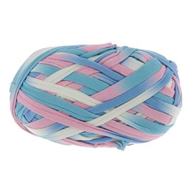 Imagem de Fio de poliéster grosso de 100 g para cobertores de tricô e crochê | Fio de tecido macio para pele delicada e boa elasticidade | Fio de lã gigante multicolorido para - 41