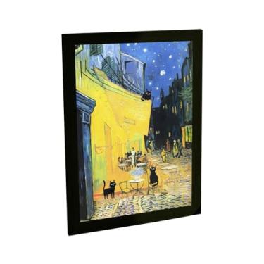 Imagem de Quadro Decorativo Gatos Terraço Do Café À Noite Van Gogh