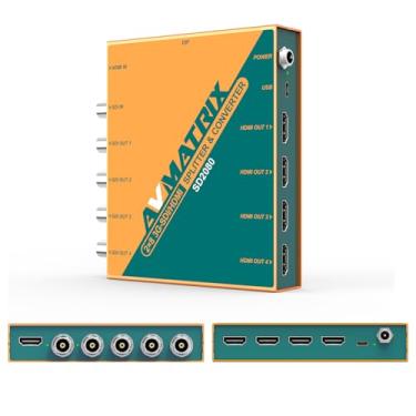 Imagem de AVMATRIX Divisor e conversor SD2080 2 × 8 SDI/HDMI, escala up/down e taxa de quadros 1080p conversor de vídeo, SDI, amplificador de distribuição HDMI