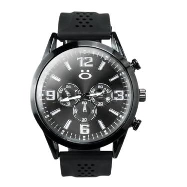 Imagem de Relogio Masculino Silicone Preto Aço Inox Orizom Spaceman Qualidade Premium Original Presente