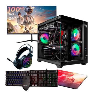 Imagem de PC GAMER COMPLETO RYZEN 5 5600GT, 16GB 3200MHZ (RADEON VEGA 7), SSD 480GB M.2, 500W 80 PLUS, MONITOR 24" 100HZ - NLI87596