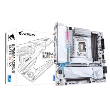 Imagem de Placa Mãe Gigabyte B760M AORUS ELITE X AX WIFI BRANCA (LGA 1700/4xDDR5/HDMI/DP/M.2/USB 3.2)