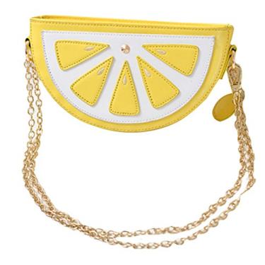 Imagem de Goclothod Mini bolsa de mão fofa de palha de fruta bolsa transversal tecida verão praia bolsa de ombro bolsa de ombro bolsa de telefone bolsa de moedas, W-limão, One Size