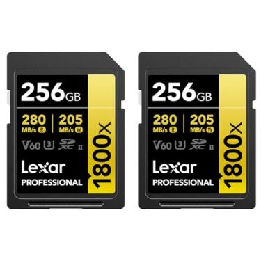 Imagem de Lexar Cartão de memória Gold Series Professional 1800 x 256 GB UHS-II U3 SDXC 1800 GB, pacote com 2
