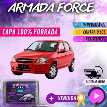 Imagem de Capa Cobrir Carro CELTA 100% Forrada Armada Force 100% Impermeável For