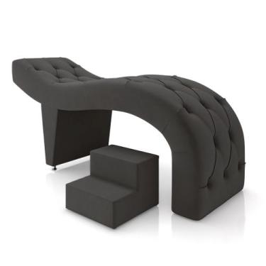 Imagem de Maca de Estética para Massagem Cílios Fixa Lash Estofada com Escada Ve