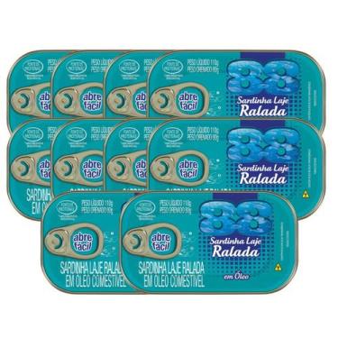 Imagem de Kit Com 10 Sardinha Laje Ralada Em Óleo 88 Lata 80G - Laje 88