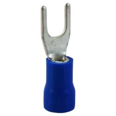 Imagem de Terminal Pré-Isolado tipo Forquilha 2,5mm Azul com 100 unidaes Intelli