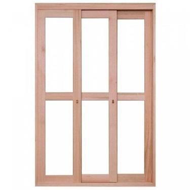 Imagem de Porta de Madeira Balção de Correr 213x220cm com Batente 14cm Ewk 420 R