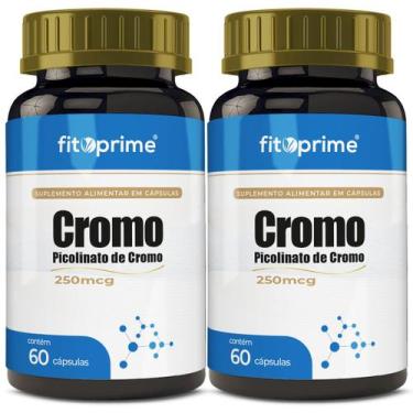 Imagem de Kit 2x Picolinato de Cromo 250mcg 60 Cápsulas - Fitoprime