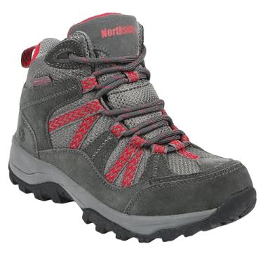 Imagem de Bota de caminhada infantil Northside Freemont impermeável, Dark Gray/Red, 3 Little Kid
