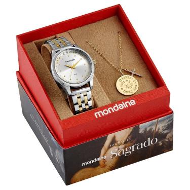 Imagem de Relogio Mondaine Feminino Ref: 99748lpmkbe2 Bicolor Salmo 23