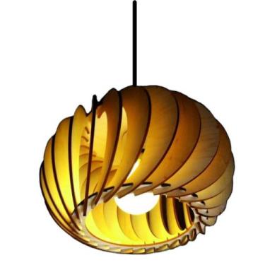 Imagem de Lustre Gérbera Em Mdf Cru C/ Fiação Completa P/ Área Gourmet - Ana Dec