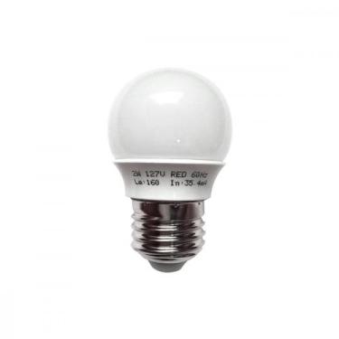 Imagem de Lampada Led Bolinha Ecolume E27 2W X 127V Vermelha 27170, 110V