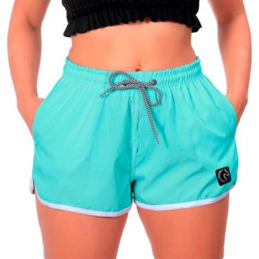 Imagem de Shorts Feminino Básico Moda Praia Casual Treino Academia Soltinho Seca