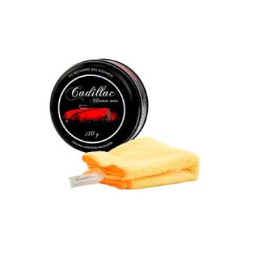 Imagem de Cera Carnaúba Cadillac Pasta Cleaner Wax Flanela Microfibra