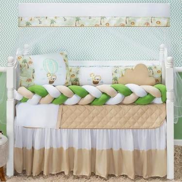 Imagem de Kit Berço Animais Balão Safari 11 Peças Com Naninha Lindos - Emília En