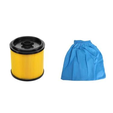 Imagem de 1 CONJUNTO Ruiqiwei VRC51 Saco de filtro de pó, cartucho VCFS 3701 Filtro HEPA compatível com aspiradores secos molhados Vacmaster 5-20 galões