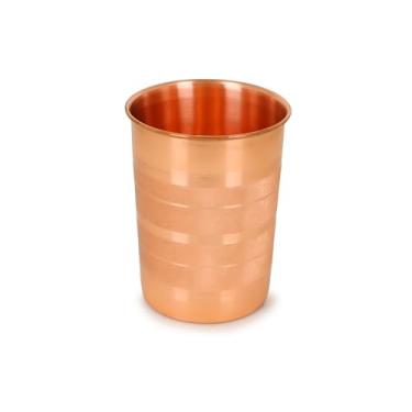 Imagem de Zap Impex Copo de água de cobre - benefícios de saúde ayurvédicos de cobre puro 250 ml - Copos diários (1), ZPCLG-5