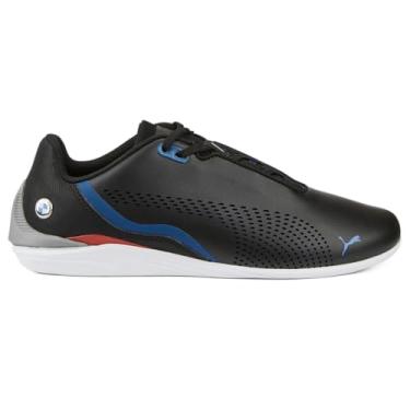 Imagem de Puma Tênis masculino BMW MMS Drift Cat Decima perfurado com cadarço casual - preto, azul, Preto, azul., 44