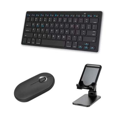 Imagem de BDNET, Teclado E Mouse Bluetooth + Sup Para Tablet Amazon Fire Hd10