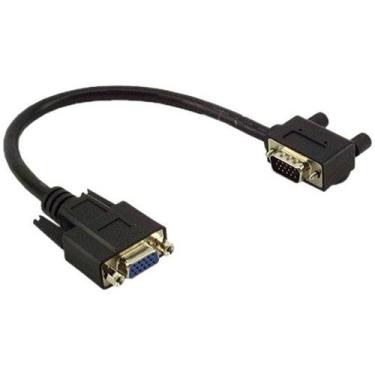 Imagem de Adaptador VGA Macho para fêmea reta com ângulo esquerdo – 1 pé