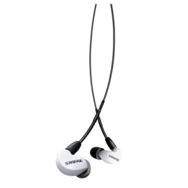 Imagem de Shure Fones de ouvido AONIC 215 com isolamento de som, som nítido, driver único, ajuste intra-auricular seguro, cabo removível, qualidade durável, compatível com dispositivos Apple e Android – Branco