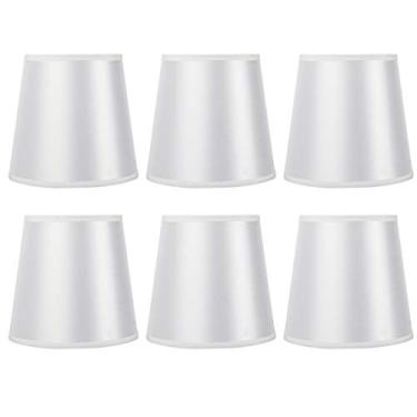 Imagem de 6 PCS Simples W Luz Lustre Tecido Abajur Luminária para Quarto Decoração de Sala de Estar Pode Ser Pressionado para Acomodar Uma Lâmpada Abajur Lustre AbajurW