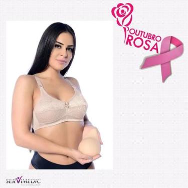 Imagem de Sutiã Pós Operatório Mastectomia c/ Suporte p/ Prótese Renda - Model S