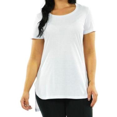 Imagem de Kit 2 Blusas Feminina Mullet Plus Size Longa - Vesttuario, Branco, 52