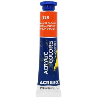 Imagem de Tinta Acrílica Acrylic Colors 20ml Bisnaga Acrilex, Laranja cádmio