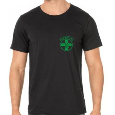 Imagem de Camisa Biomedicina - preta com simbolo verde - biomedica - profissões 