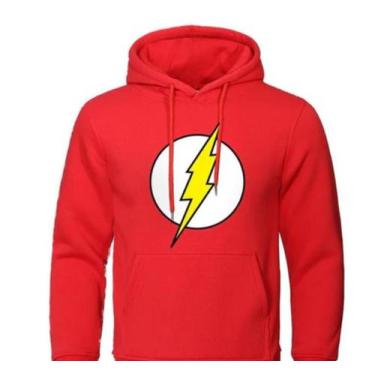 Imagem de Blusa De Frio Moletom Unissex Raio Flash Série Mais Barato - Tk Moda, 