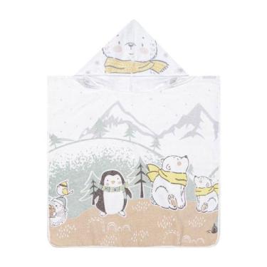Imagem de Toalha Poncho Papi Felpuda Algodão Capuz Urso Polar, Amarelo, Único