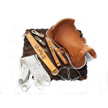 Imagem de Encilha Sela Freio Ouro Cavalo Crioulo Laço Comprido Jm25 - SELARIA SE