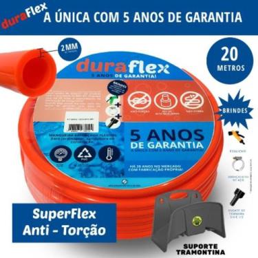 Imagem de Mangueira Anti-torção Laranja 20M + Suporte Tramontina - Duraflex