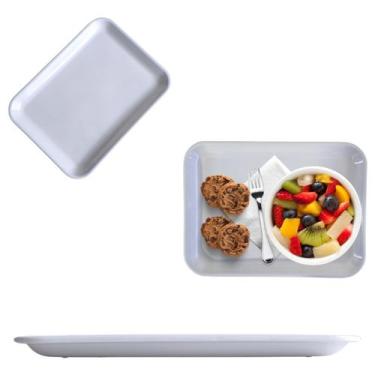 Imagem de Bandeja em Melamina Retangular Servir Café Travessa 27x20cm - Fx