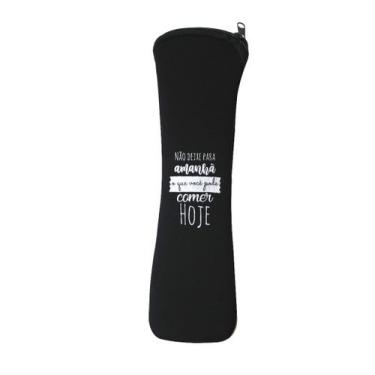 Imagem de Porta talher com capa neopreme e zíper e frases diversas 24cm - QUERO 