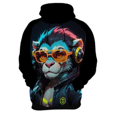 Imagem de Moletom Casaco Blusa Animais Cyberpunk Leão Rei da Selva 4 - Enjoy Sho