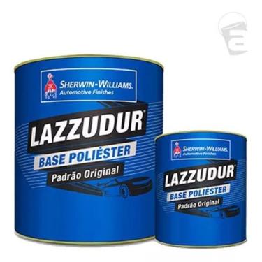 Imagem de Tinta automotiva poliester branco 900 ml Lazzuril, branco summit gm