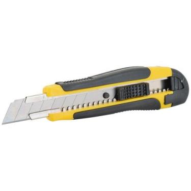 Imagem de Estilete Profissional Emborrachado 18 mm com 2 Lâminas Extras Thompson