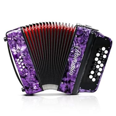 Imagem de Acordeão - 22 teclas 8 graves, acordeão de piano leve para iniciantes, design vibrante para iniciantes e adultos para facilitar o aprendizado (8 baixo, roxo)