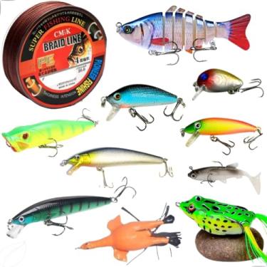 Imagem de Isca Artificial Kit 10un Importada Meia Água Tucunaré Traíra